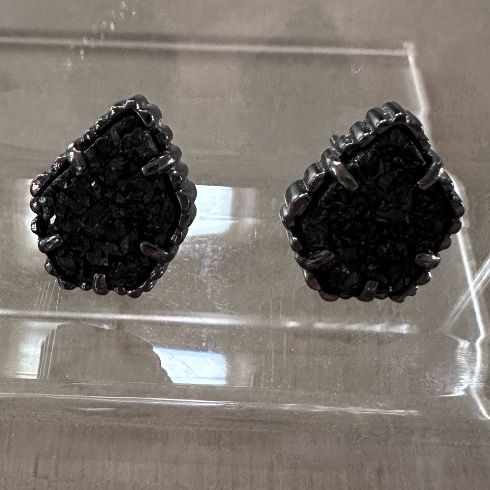 Kendra Scott Tessa Black Drusy Stud Earrings